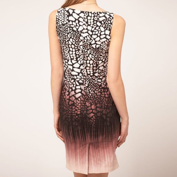 KAREN MILLEN Animal Print Pencil Dress Pink Multi πππ ππππ ππππ! - Picture 9 of 14